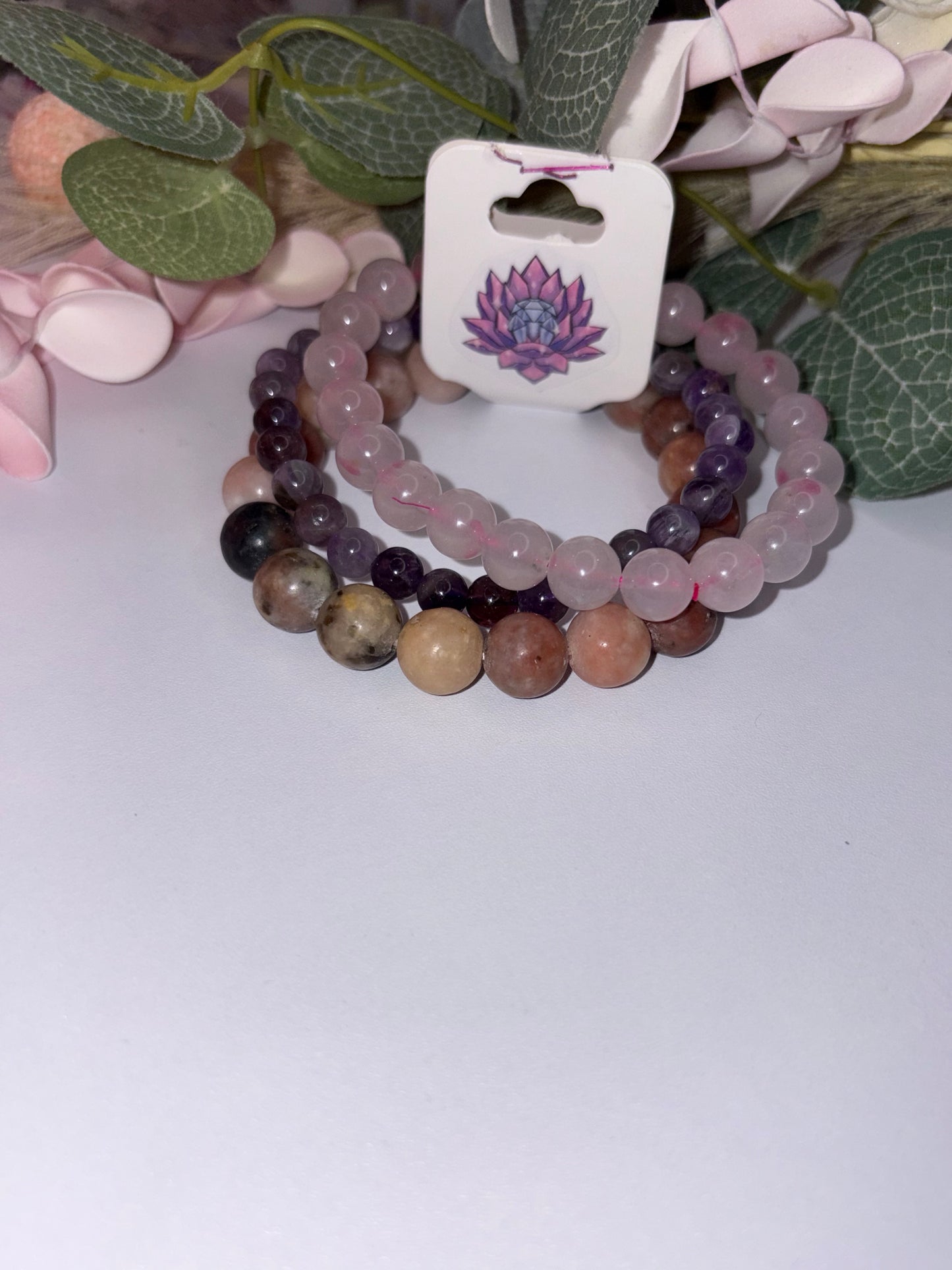 Love and Healing Crystal Bracelet Set