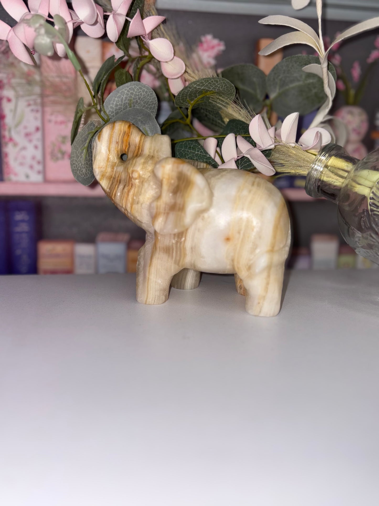 Calcite Elephant "Hand Carved Piece"