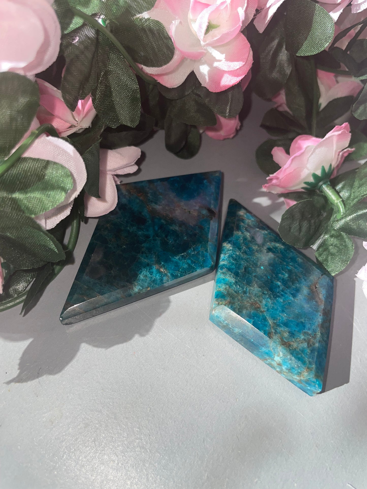 Stunning Blue Apatite Diamond