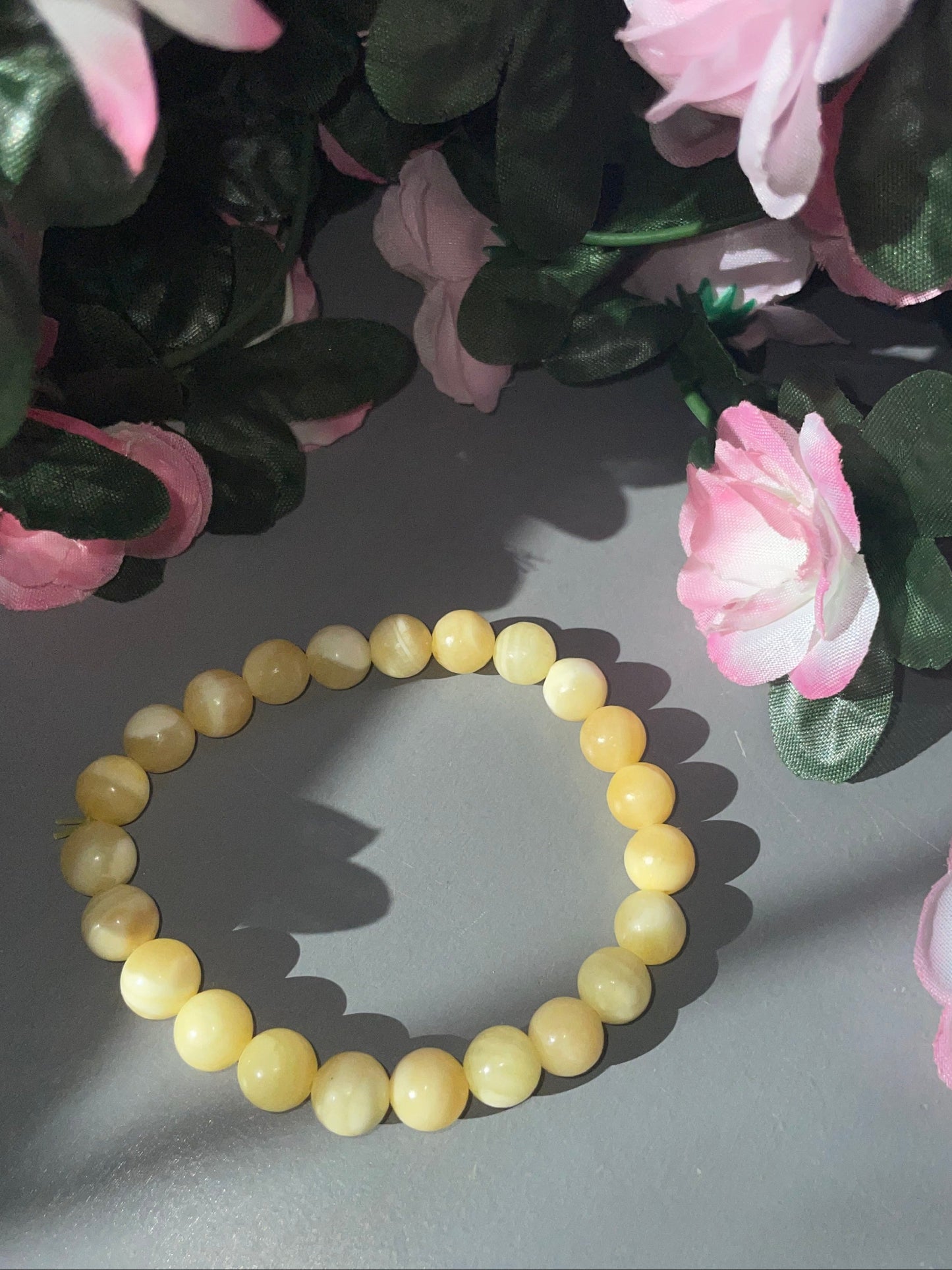 Yellow Calcite Bracelet 8mm