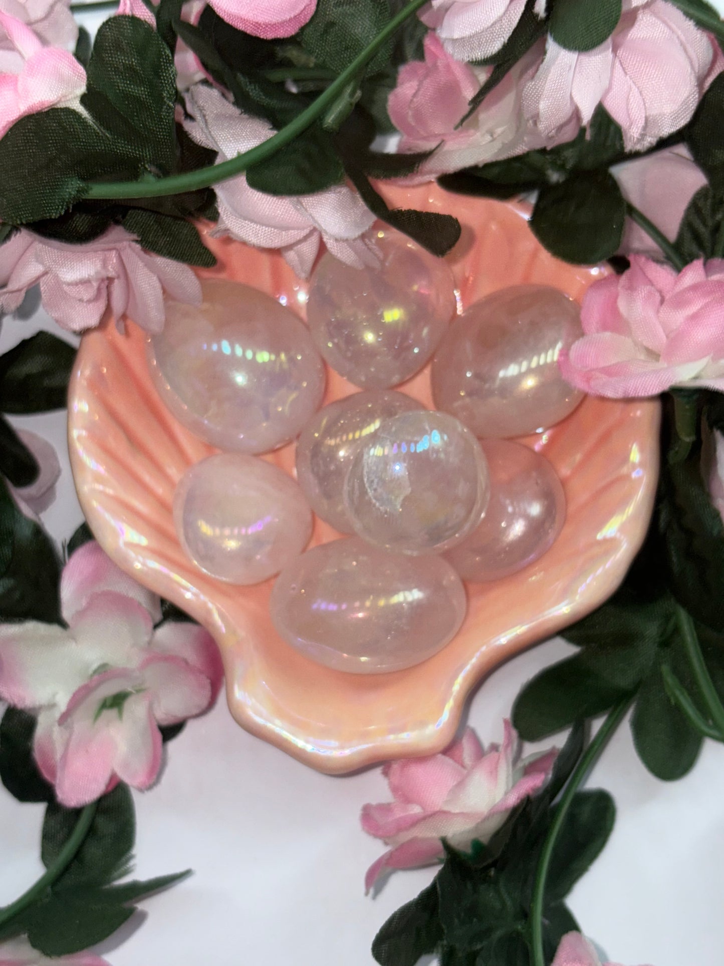 Aura Rose Quartz Tumble