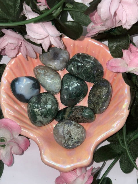 Moss Agate Tumble