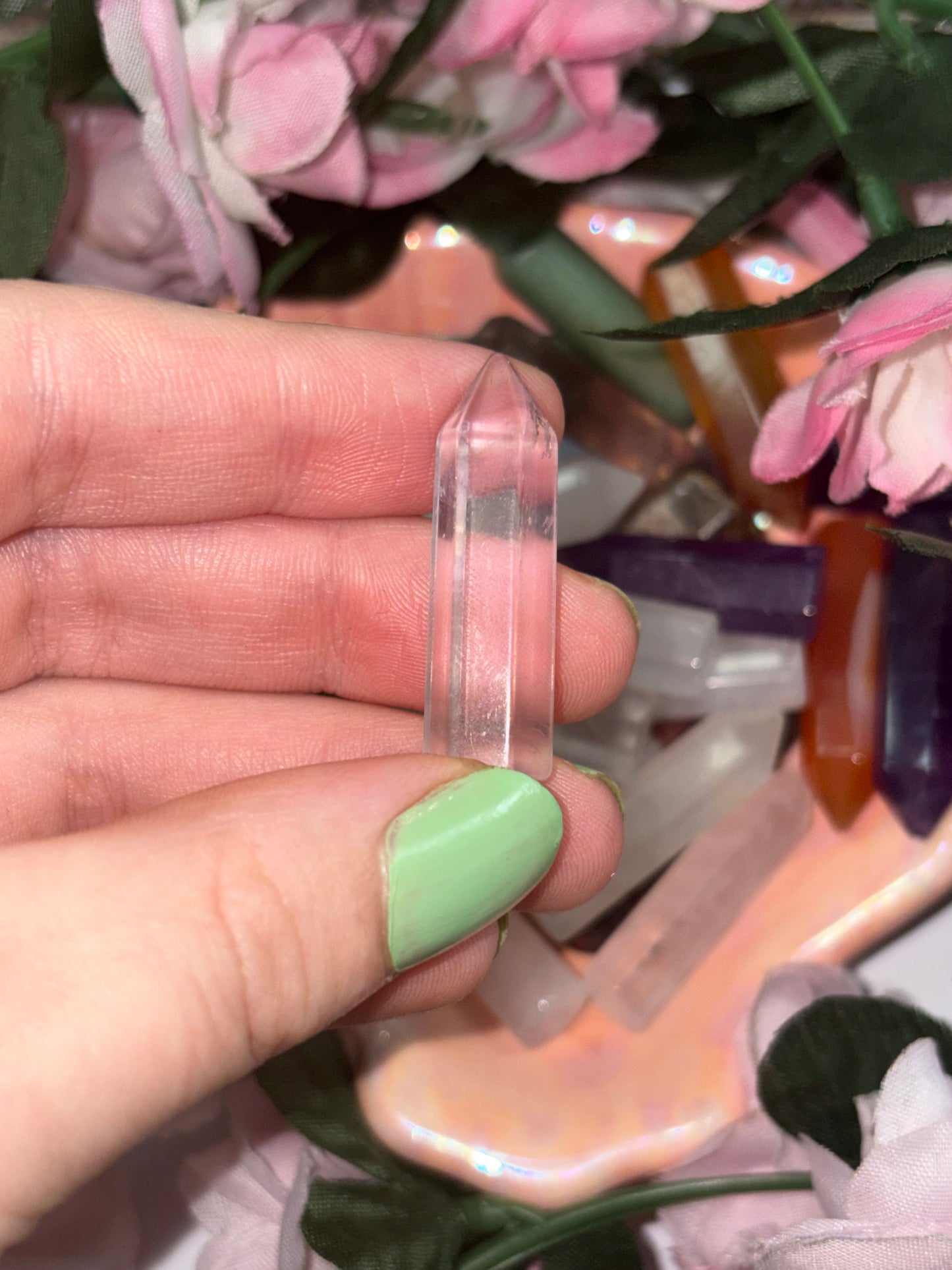 Mini Clear Quartz Crystal Tower Point