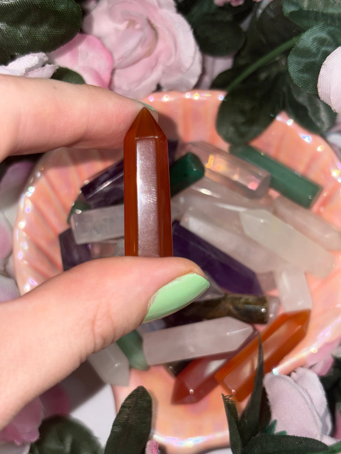 Mini Carnelian Crystal Tower Point