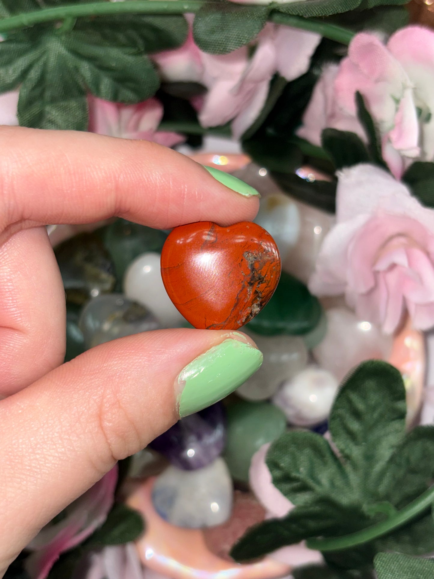 Mini Red Jasper Heart