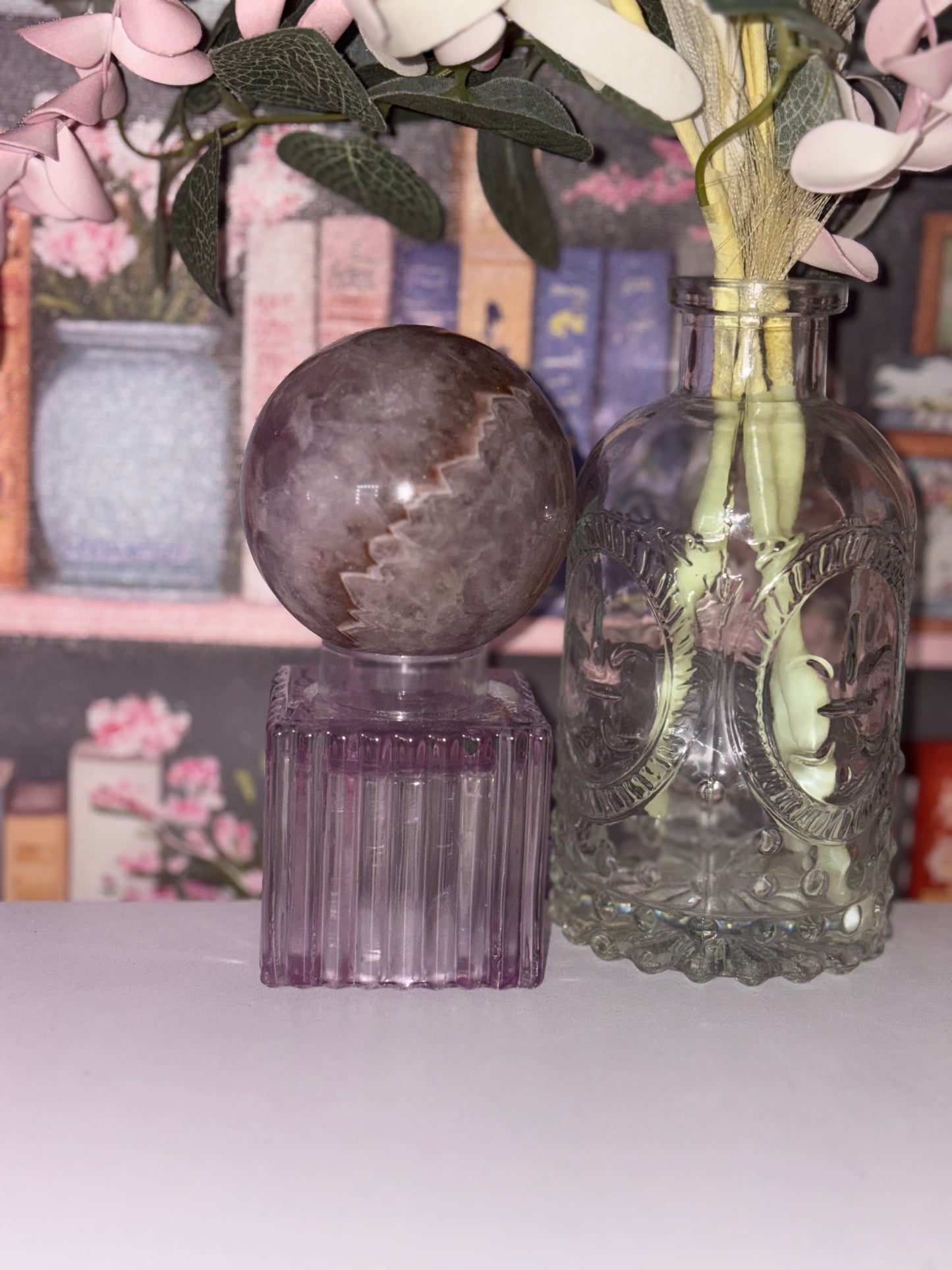 Amethyst x Lace Agate Sphere