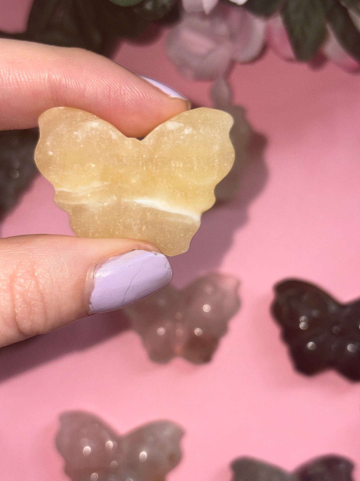 Yellow Calcite Butterfly