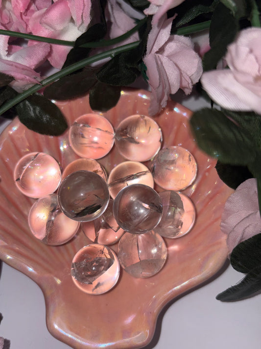 AAA Grade Rainbow Clear Quartz Sphere From Brazil