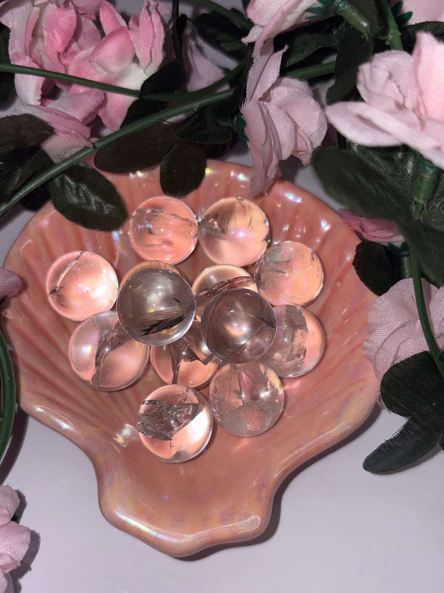 AAA Grade Rainbow Clear Quartz Sphere From Brazil