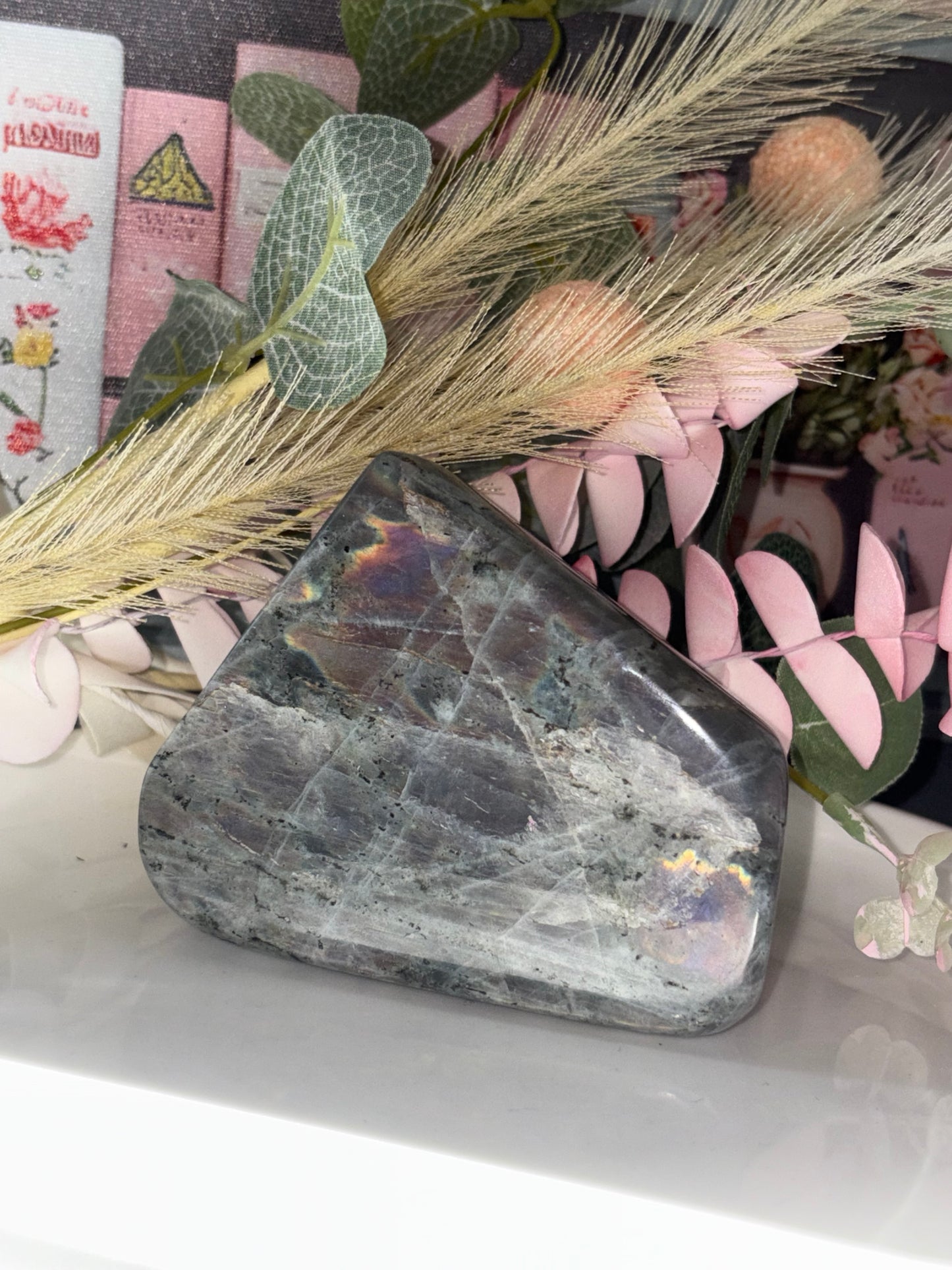 Labradorite Freeform Pieces (Purple/Blue Flashes) - From Madagascar