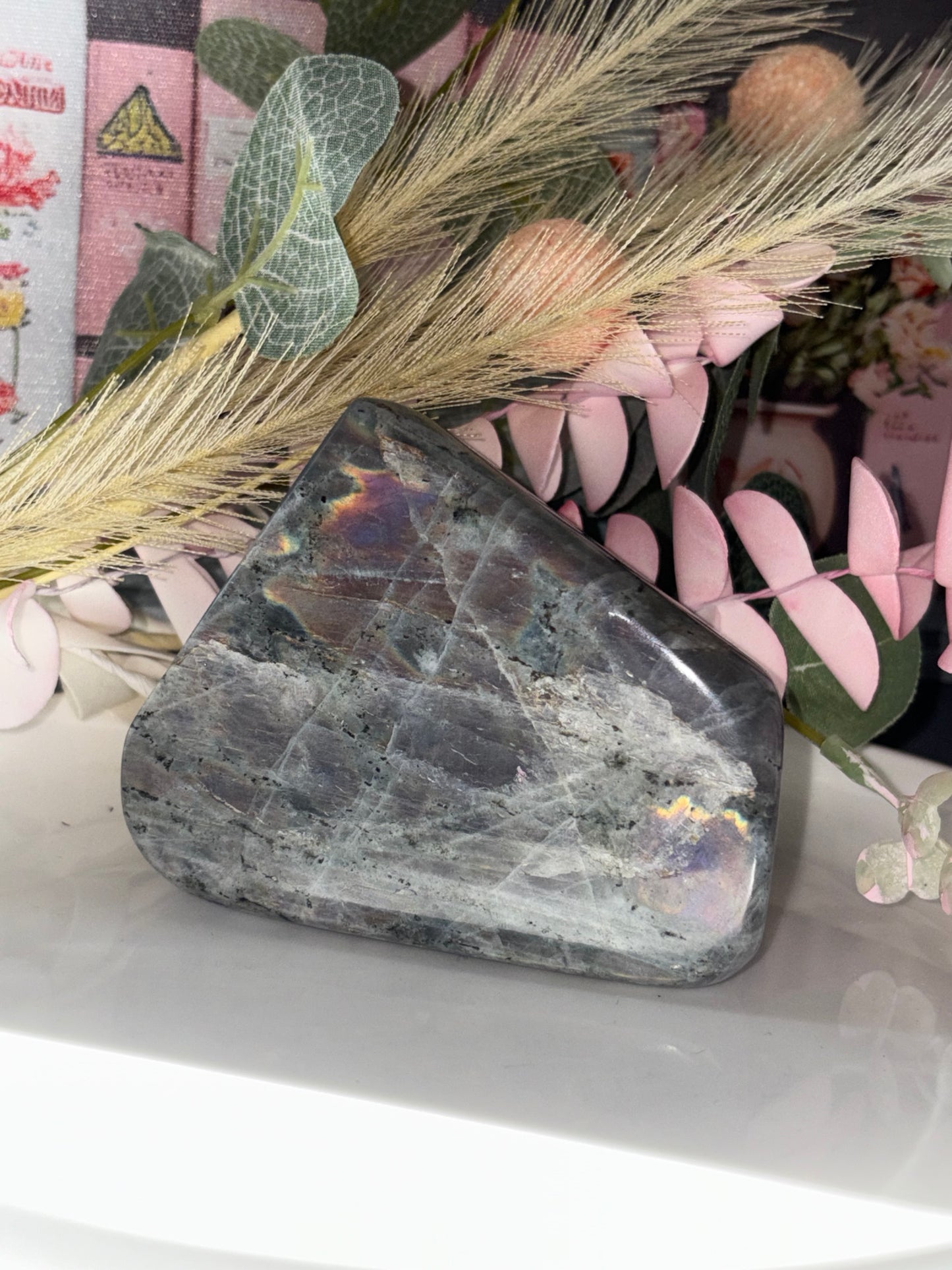 Labradorite Freeform Pieces (Purple/Blue Flashes) - From Madagascar
