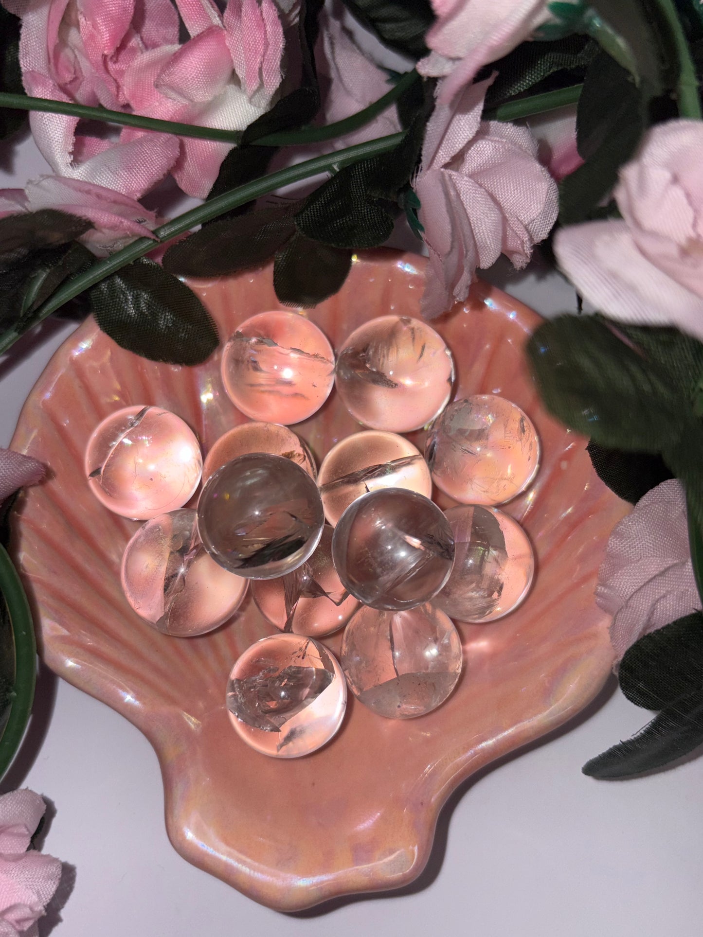 AAA Grade Rainbow Clear Quartz Sphere From Brazil