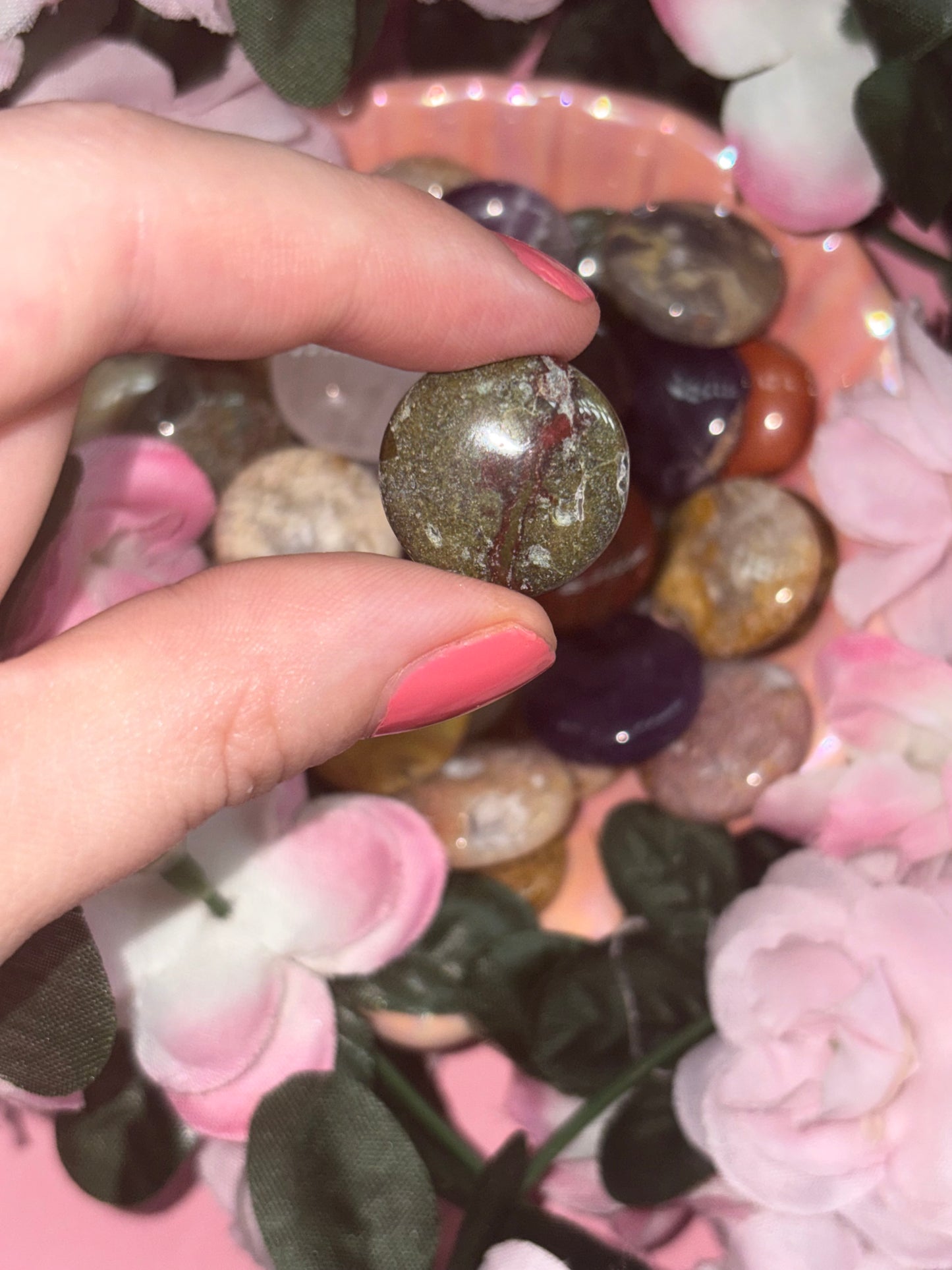Bloodstone Mini Palm Stone