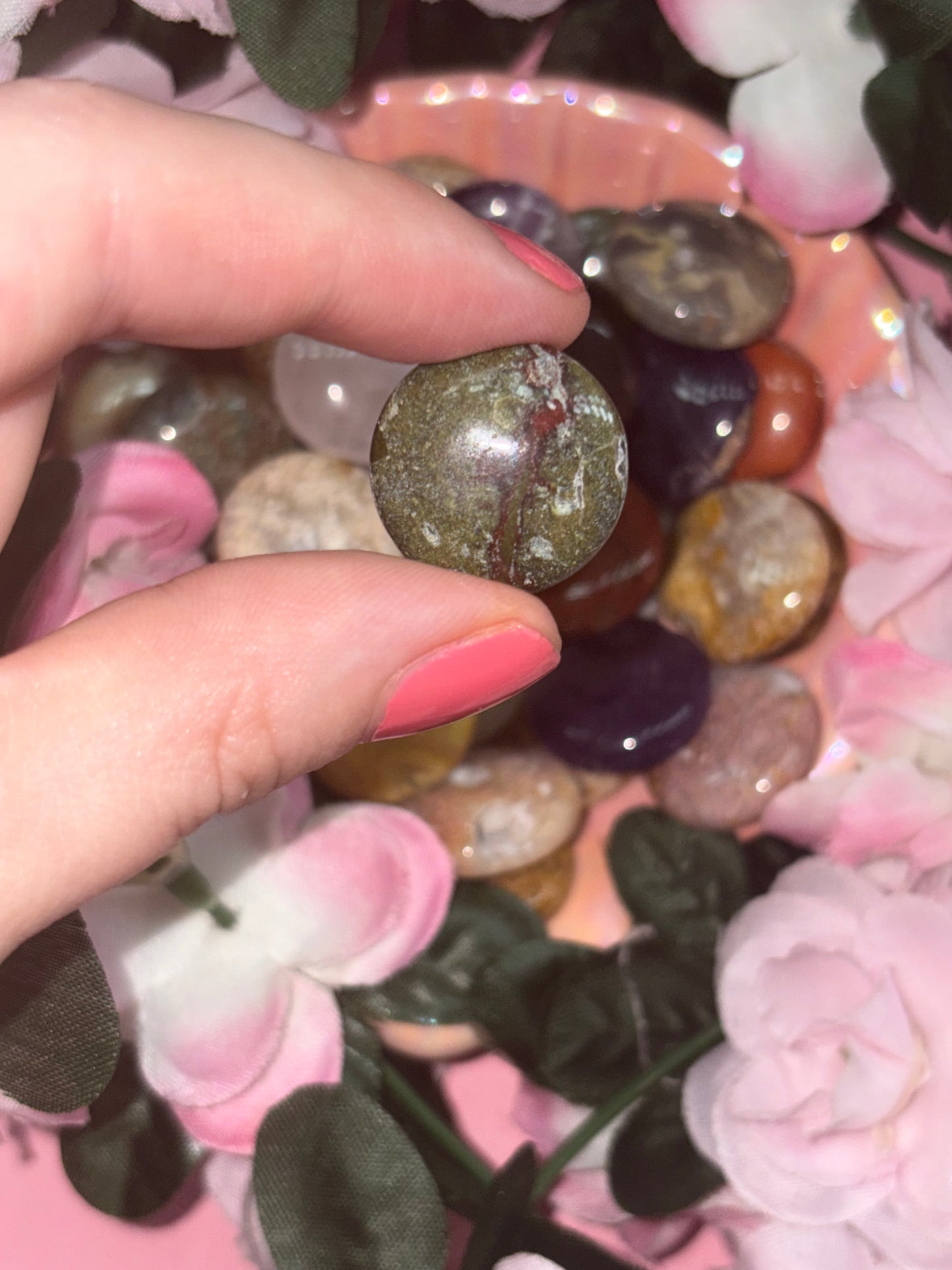 Bloodstone Mini Palm Stone