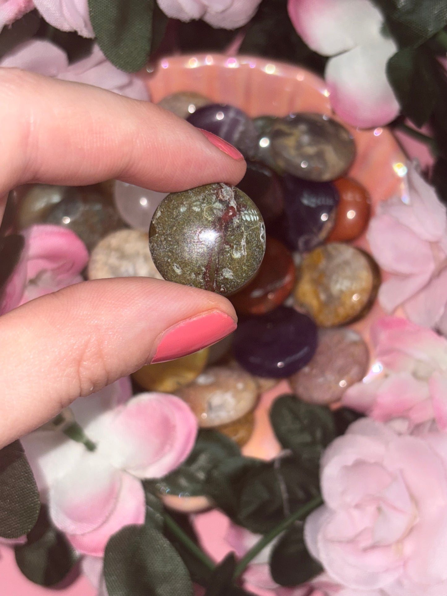 Bloodstone Mini Palm Stone
