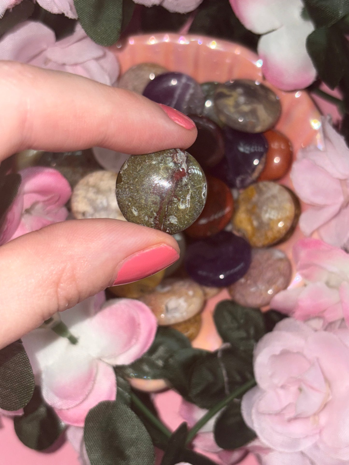 Bloodstone Mini Palm Stone
