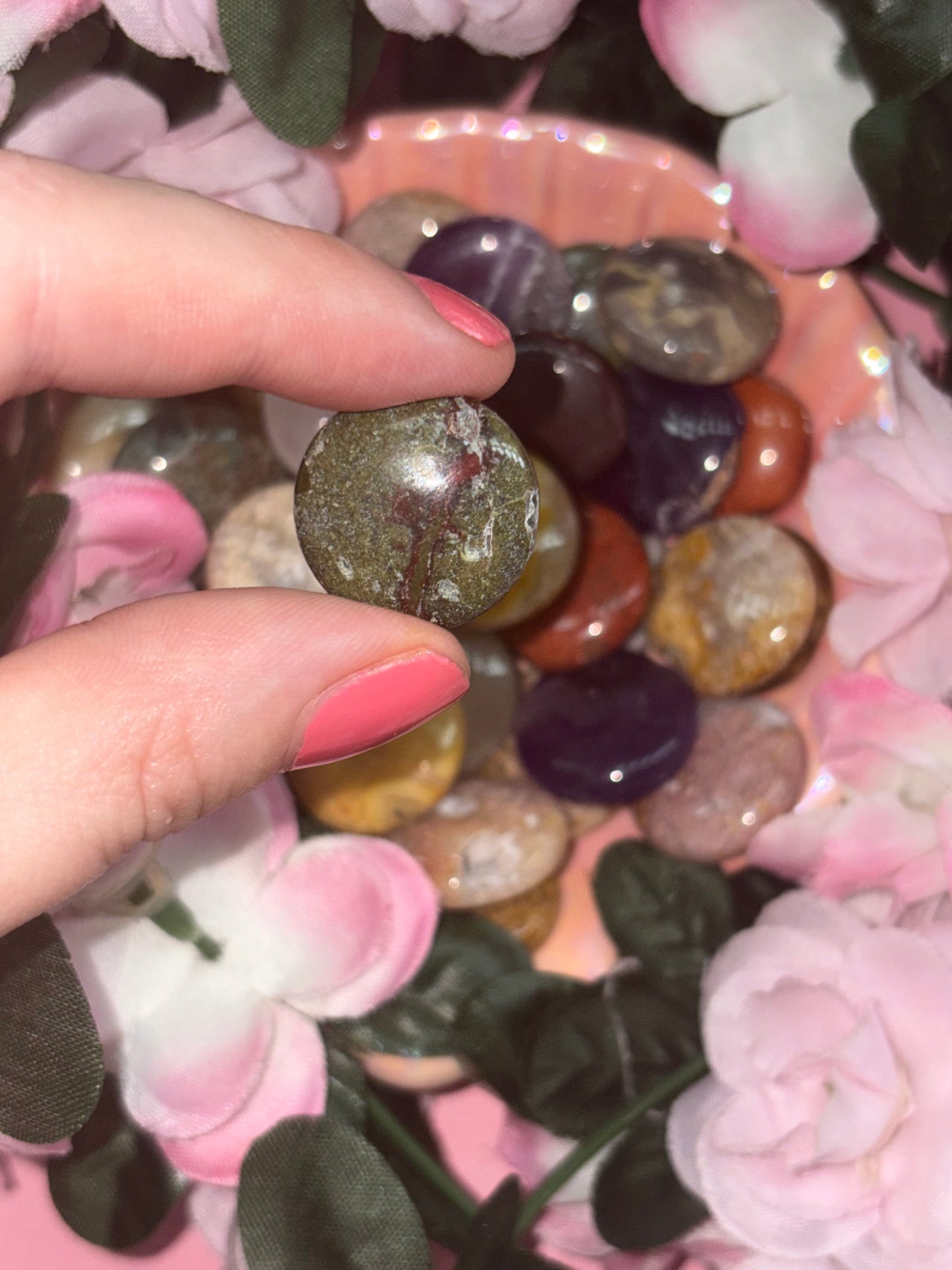 Bloodstone Mini Palm Stone
