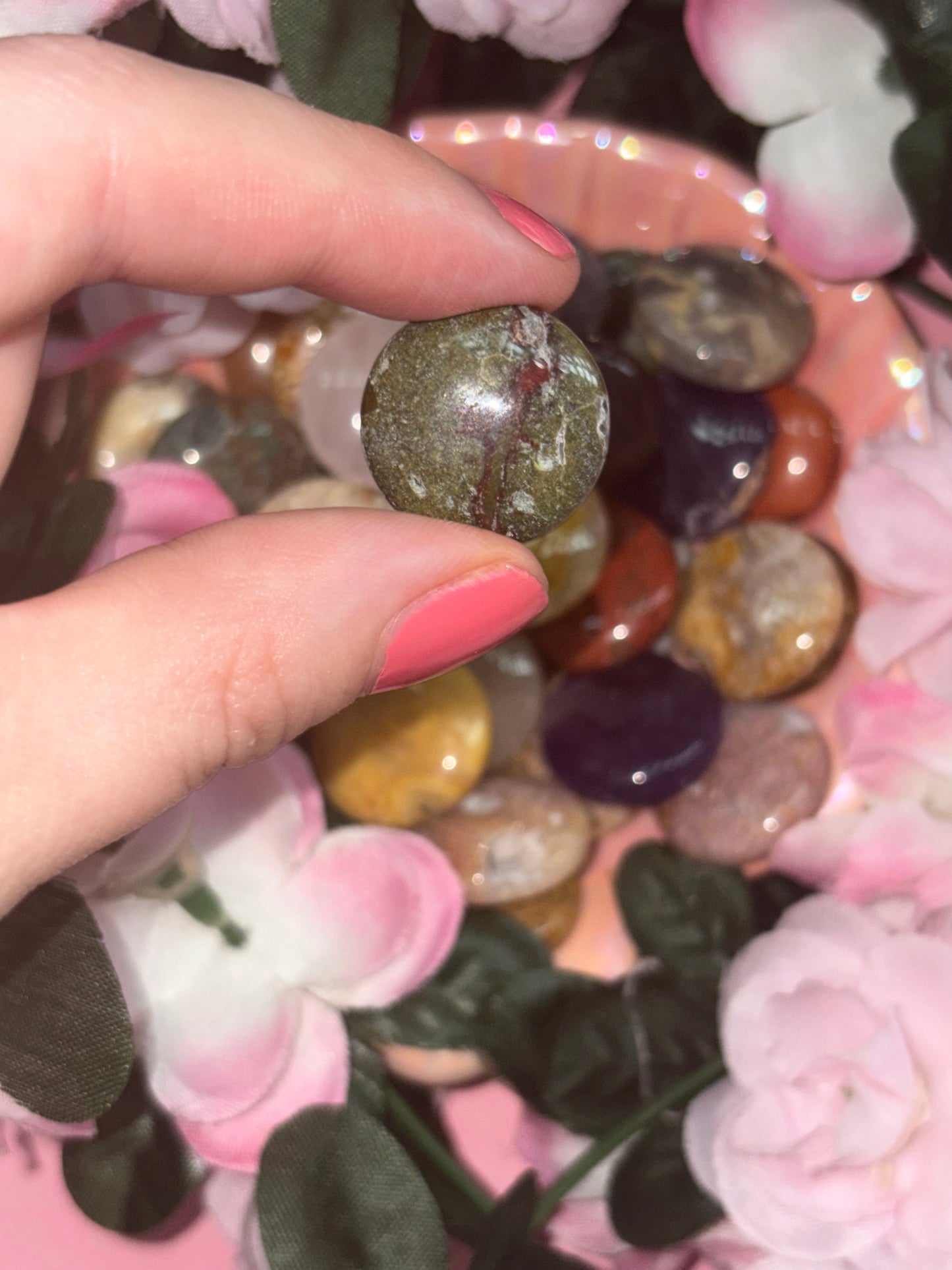 Bloodstone Mini Palm Stone