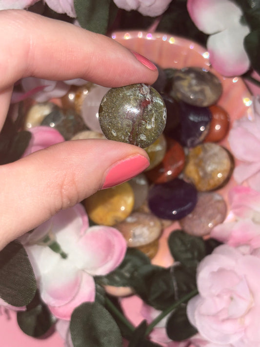 Bloodstone Mini Palm Stone