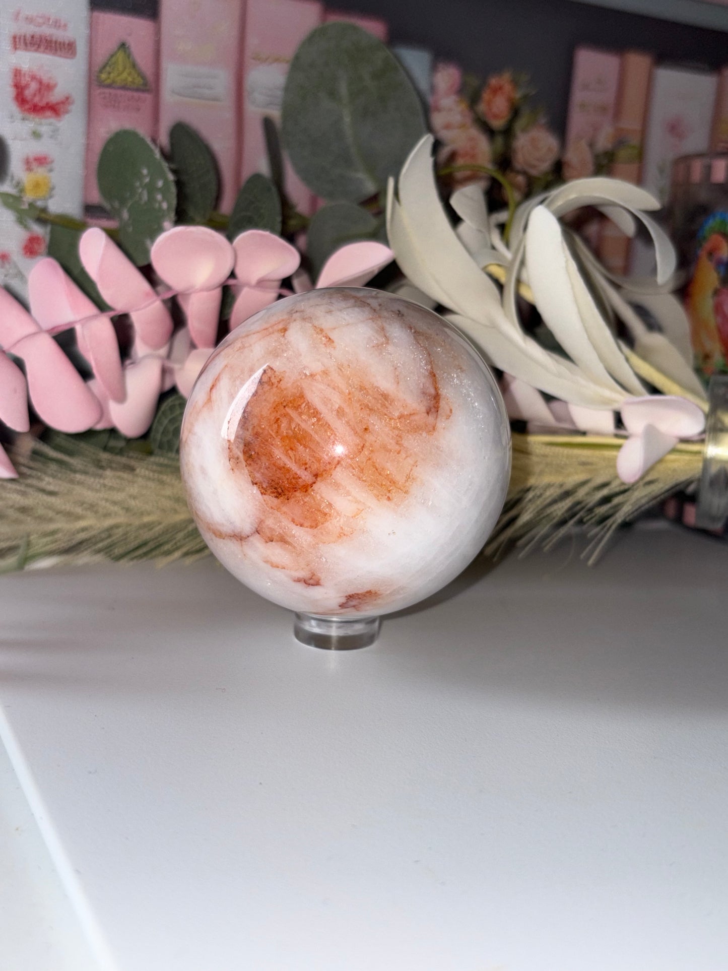 Fire Quartz Crystal Sphere