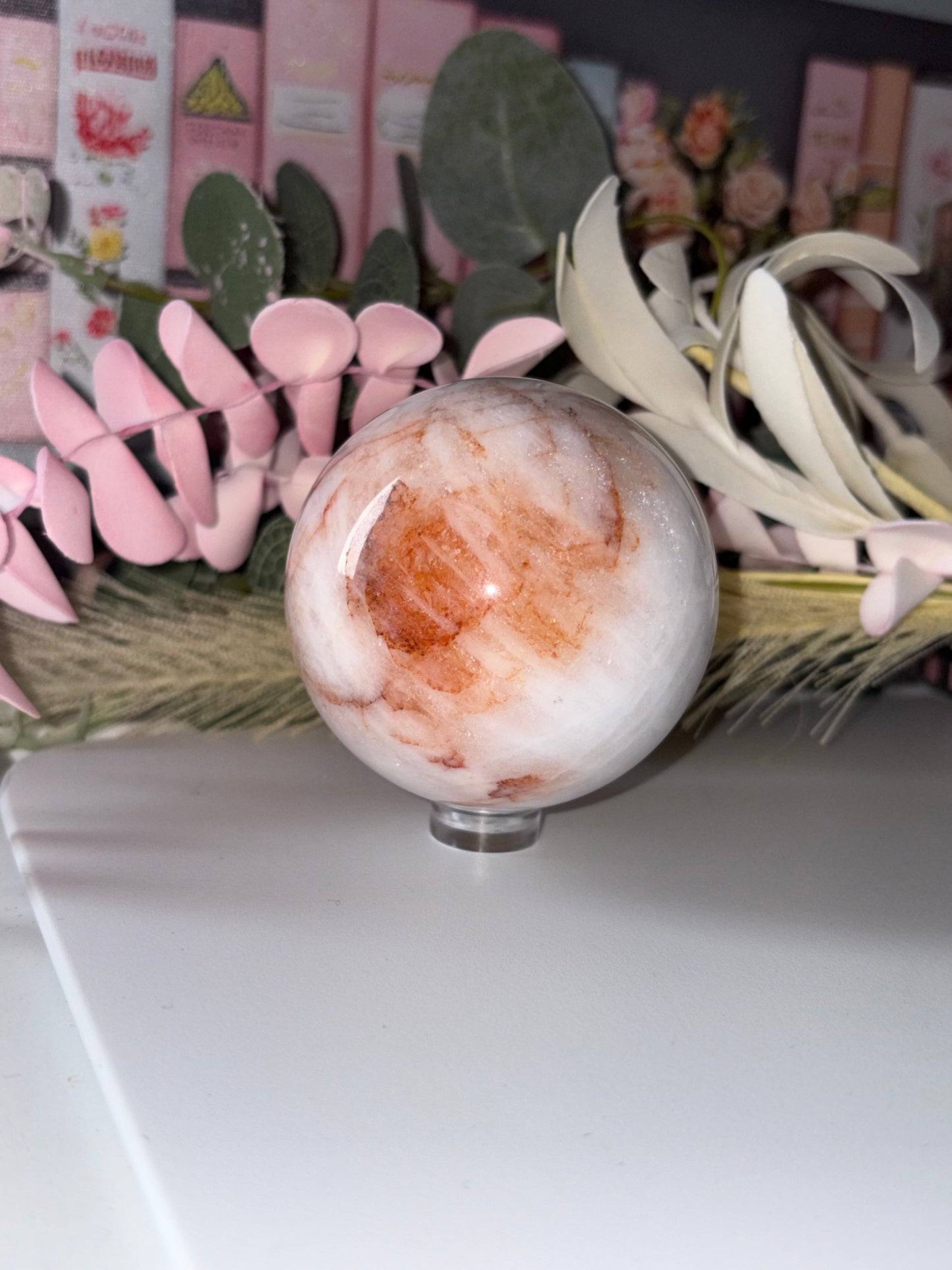 Fire Quartz Crystal Sphere