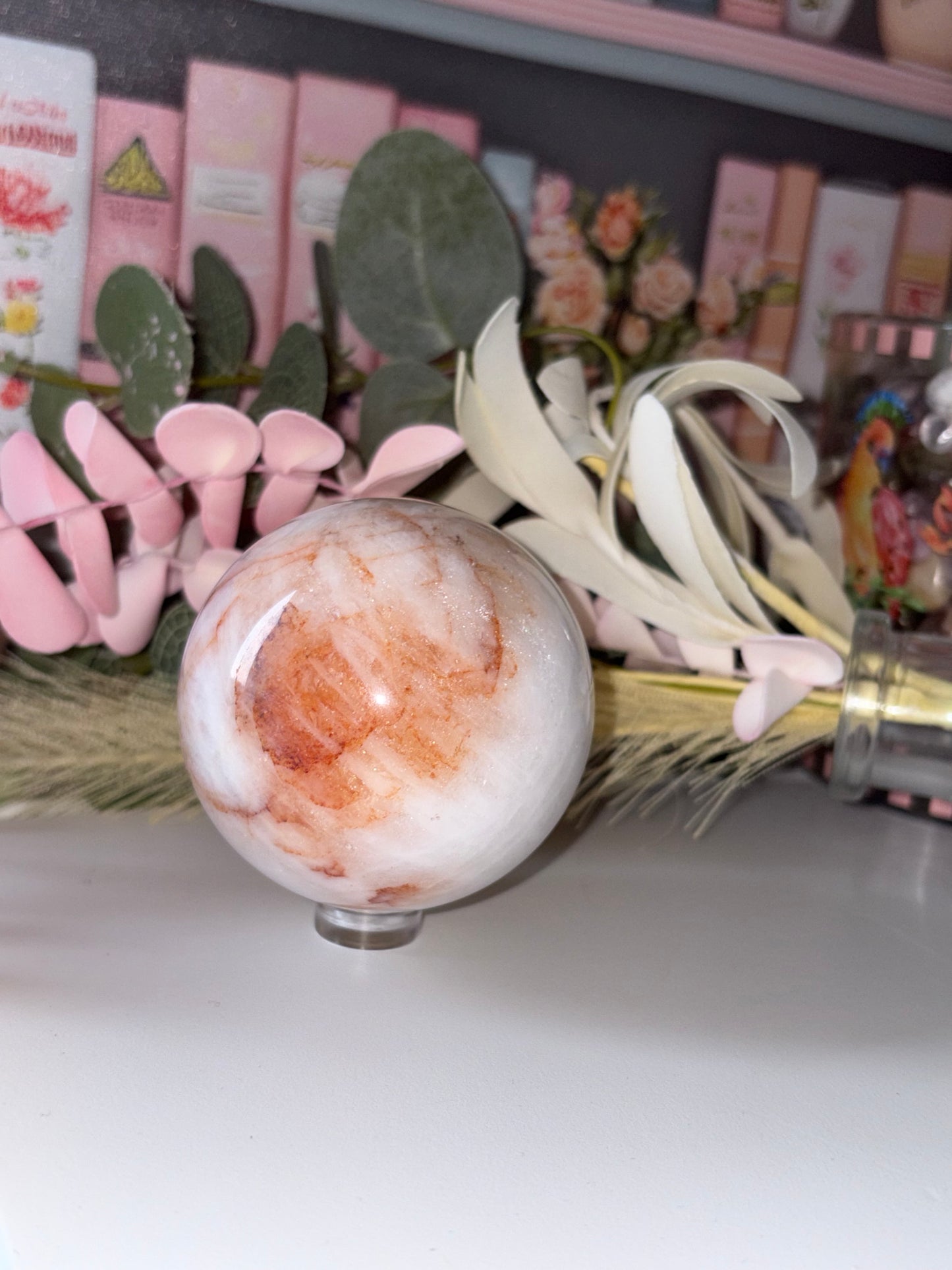 Fire Quartz Crystal Sphere