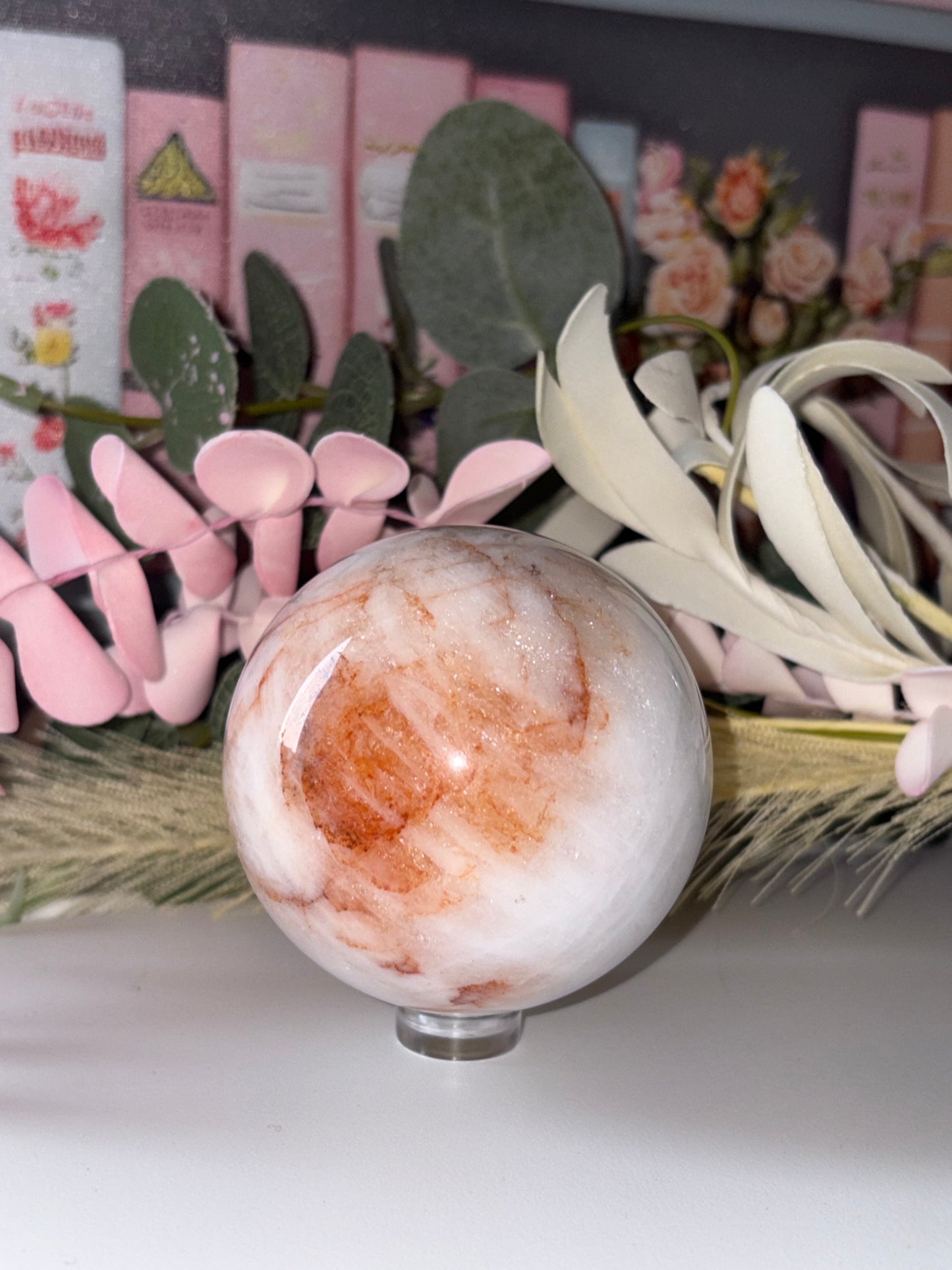 Fire Quartz Crystal Sphere