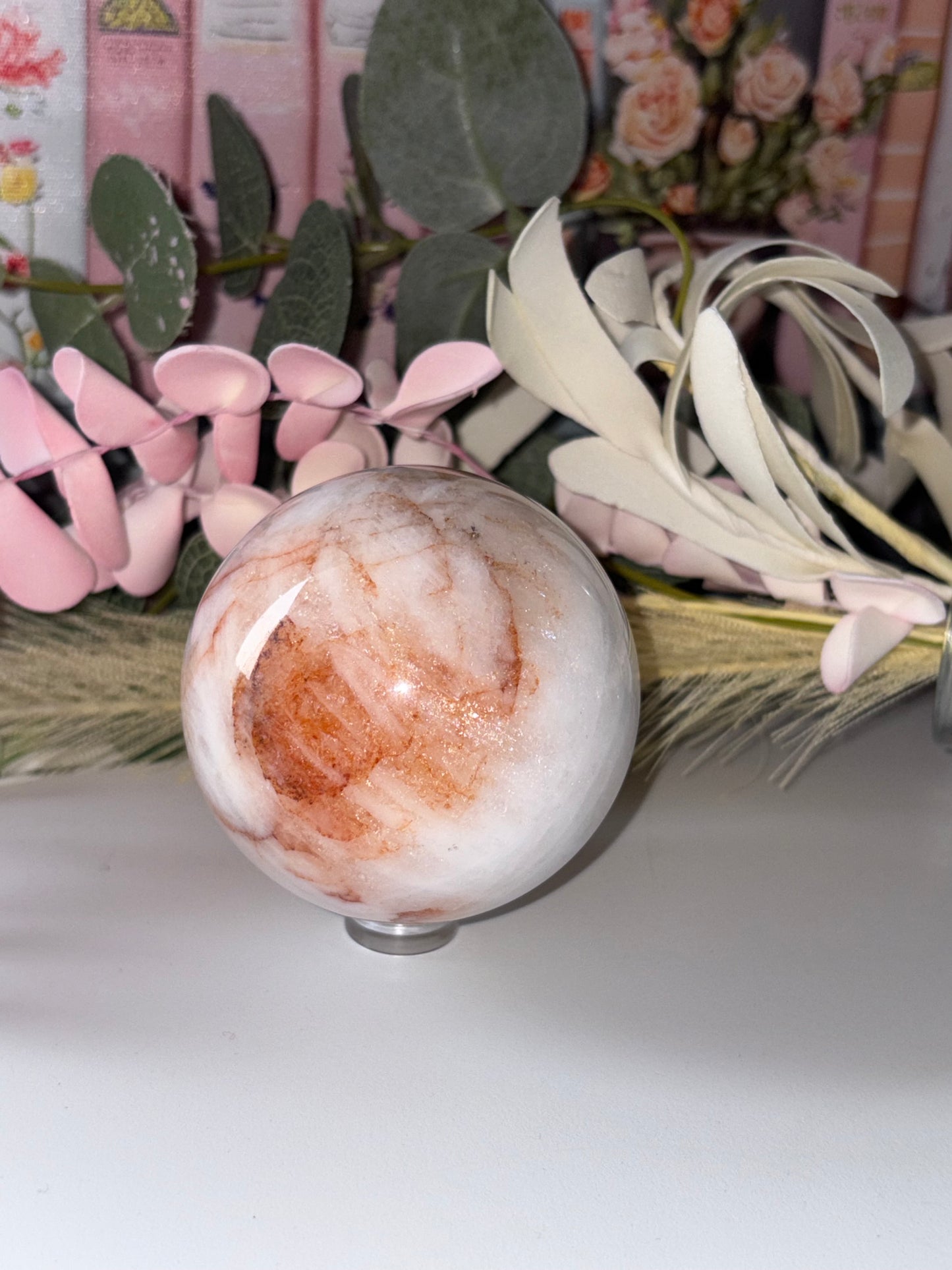 Fire Quartz Crystal Sphere