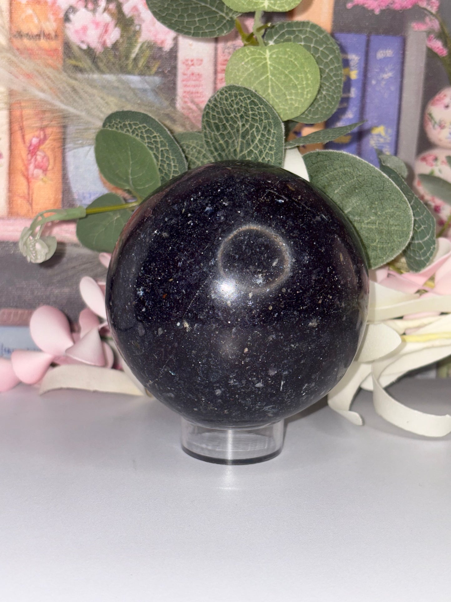 Dreamy Golden Lepidolite Sphere From Brazil