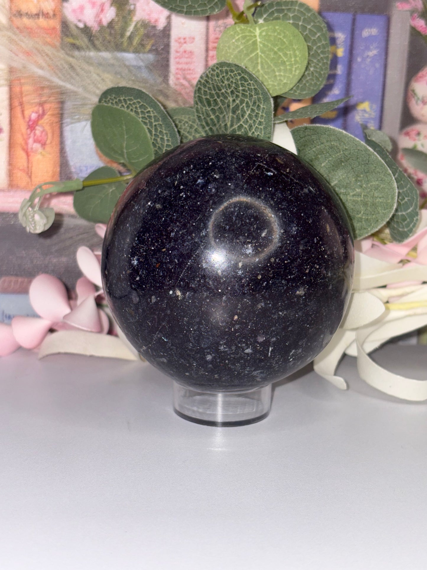 Dreamy Golden Lepidolite Sphere From Brazil