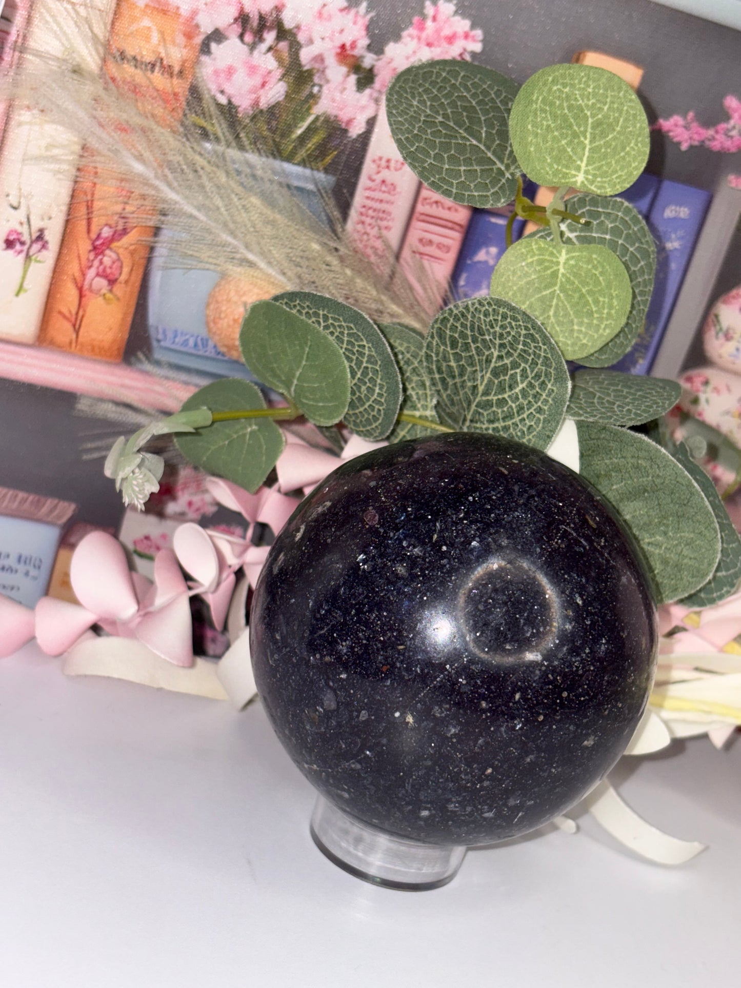 Dreamy Golden Lepidolite Sphere From Brazil