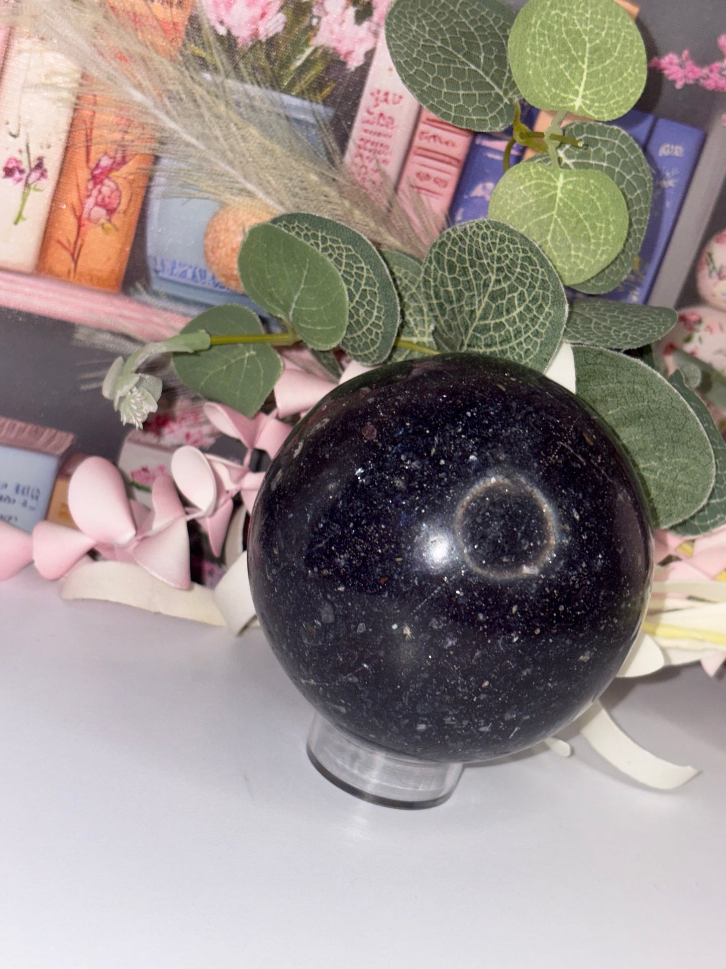 Dreamy Golden Lepidolite Sphere From Brazil