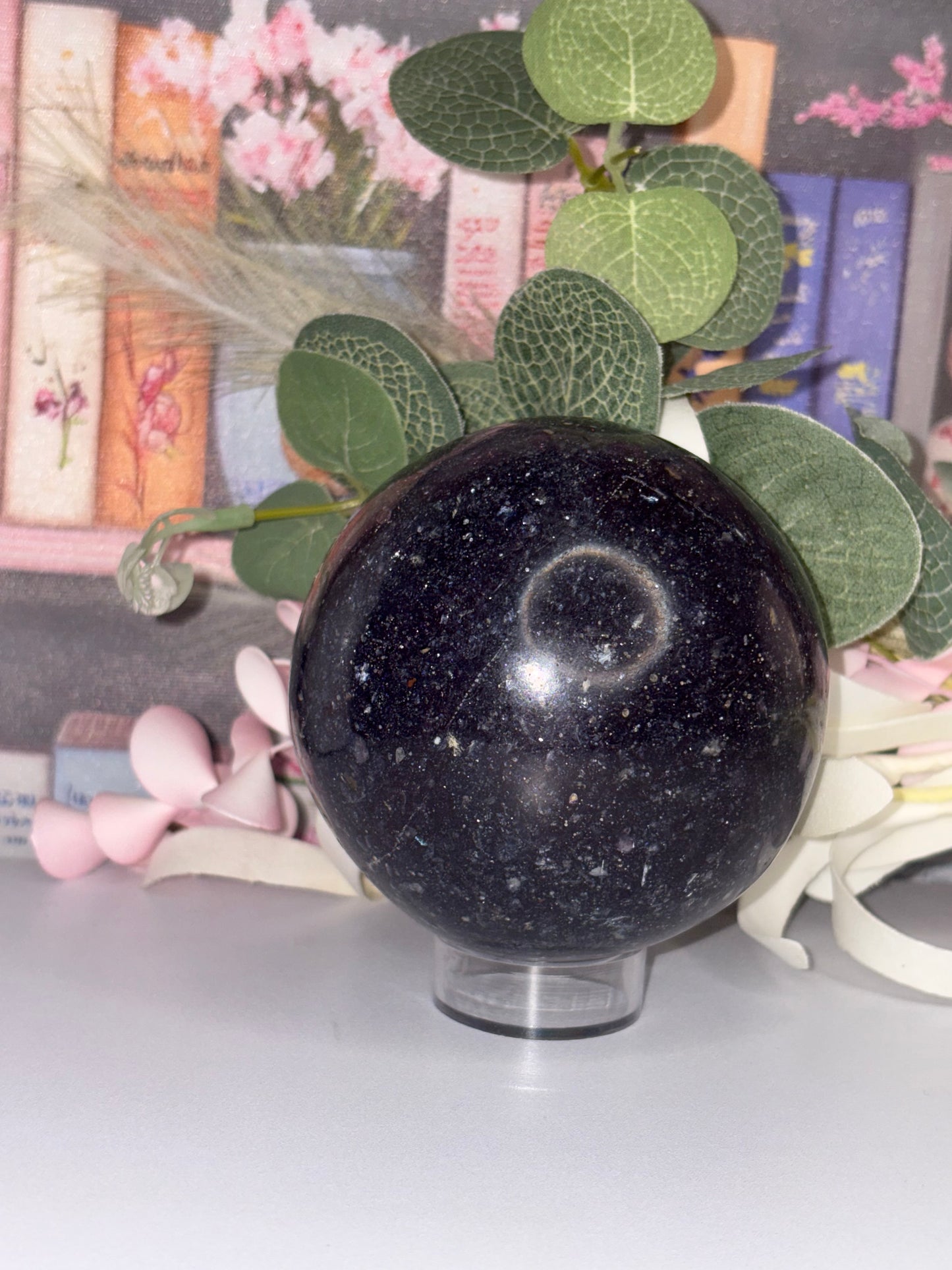Dreamy Golden Lepidolite Sphere From Brazil