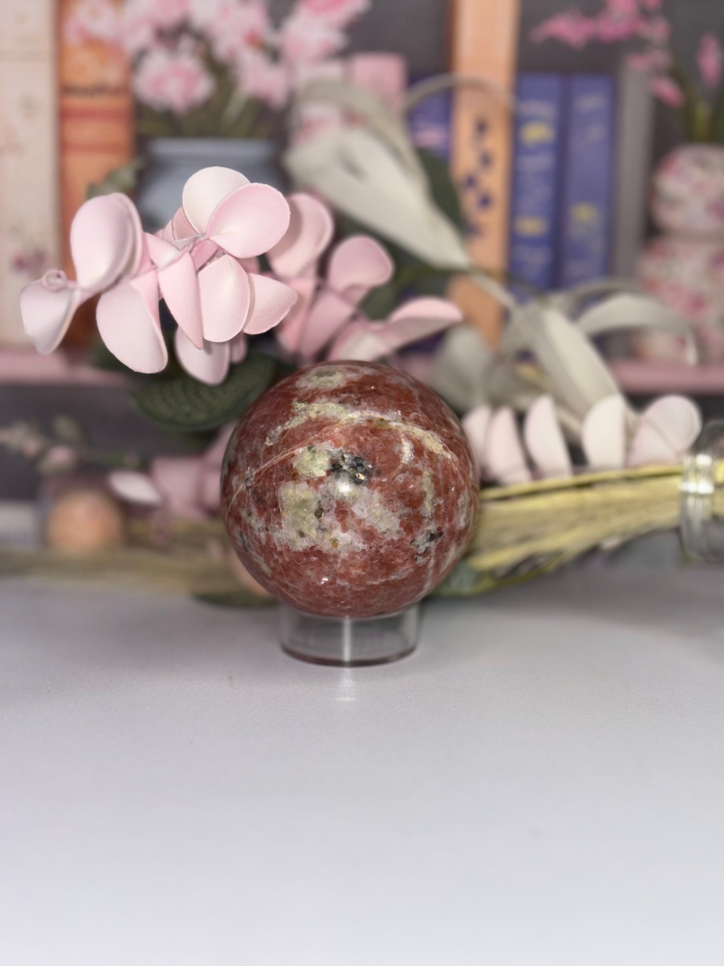 Plum Blossom Jade Sphere