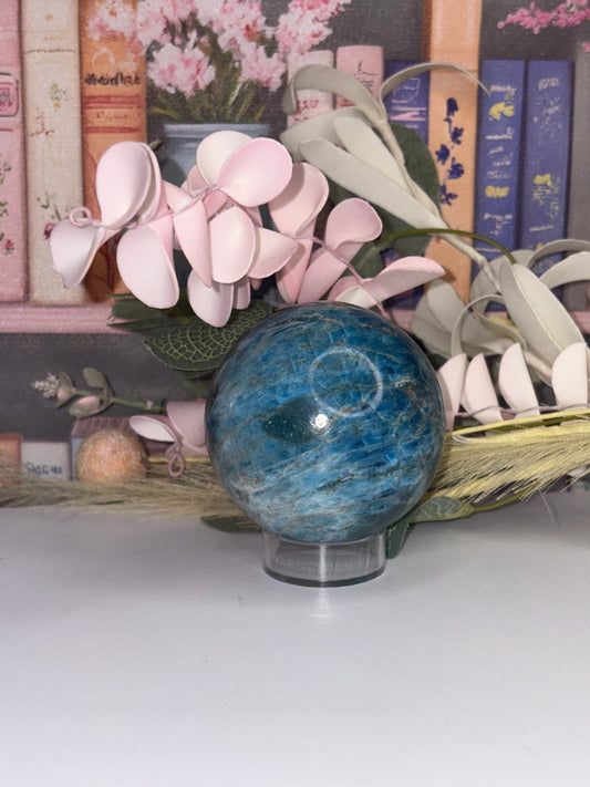 Gorgeous Blue Apatite Sphere From Brazil