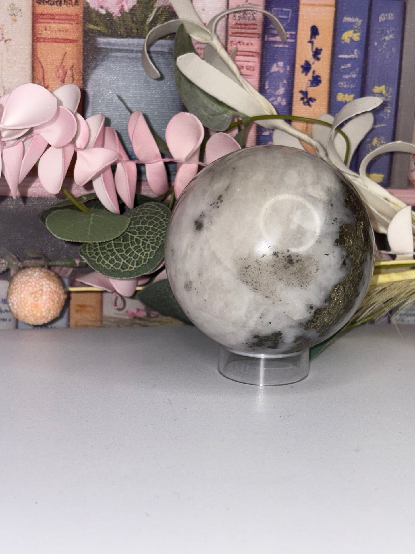 Pyrite in Opal Sphere
