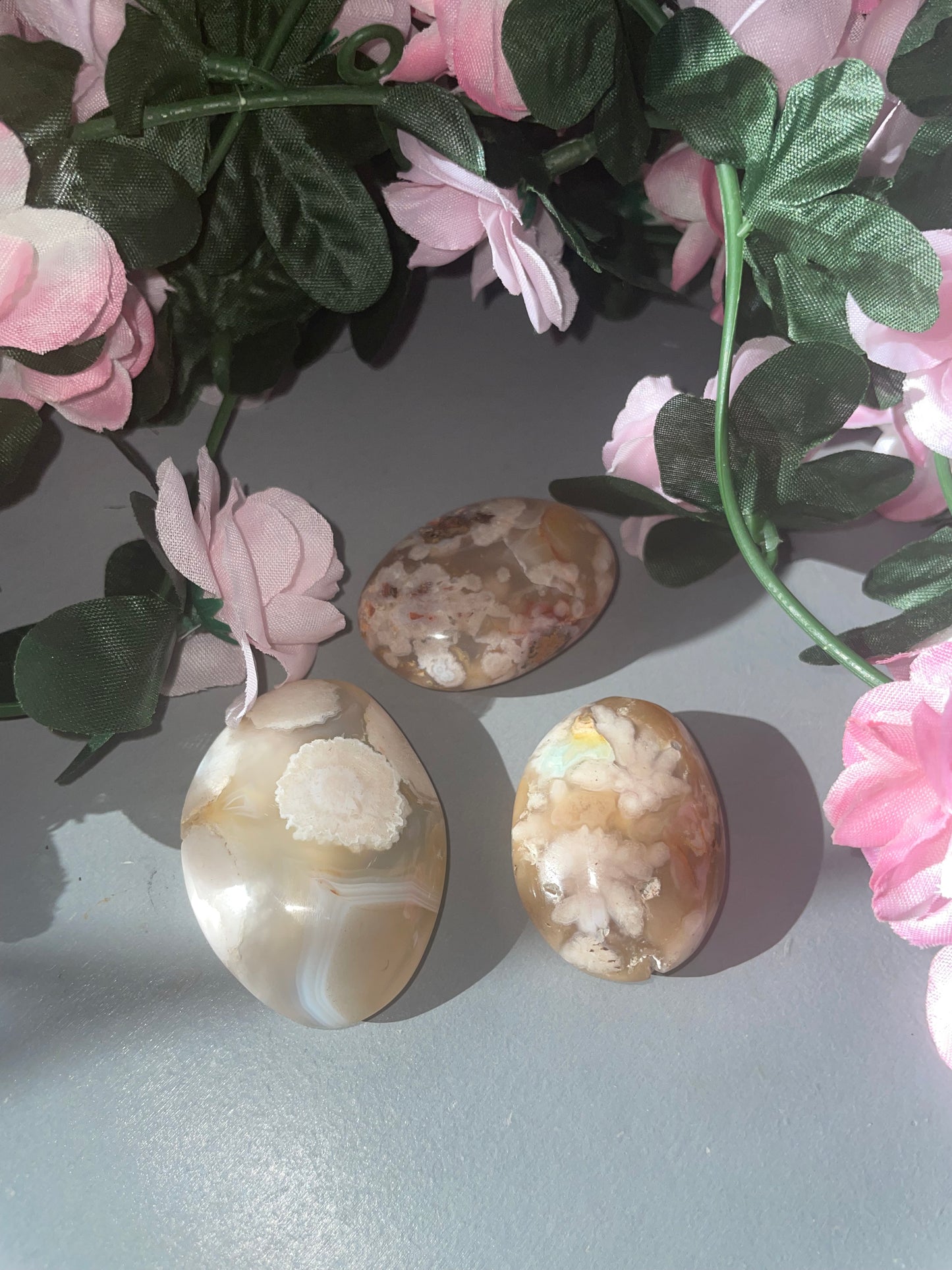 Flower Agate Palm Stone From Madagascar