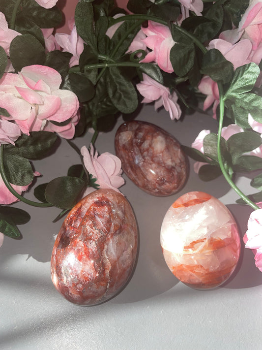 Fire Quartz Palm Stone