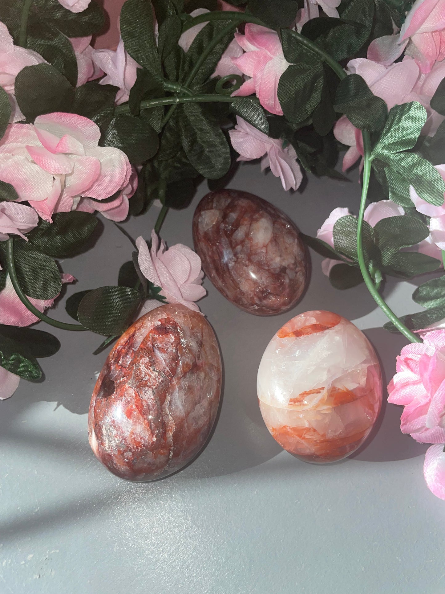 Fire Quartz Palm Stone