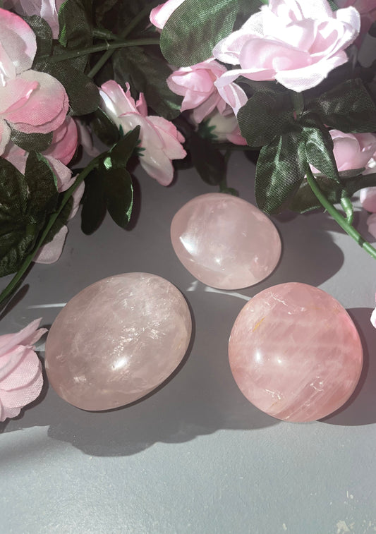 Rose Quartz Palm Stone