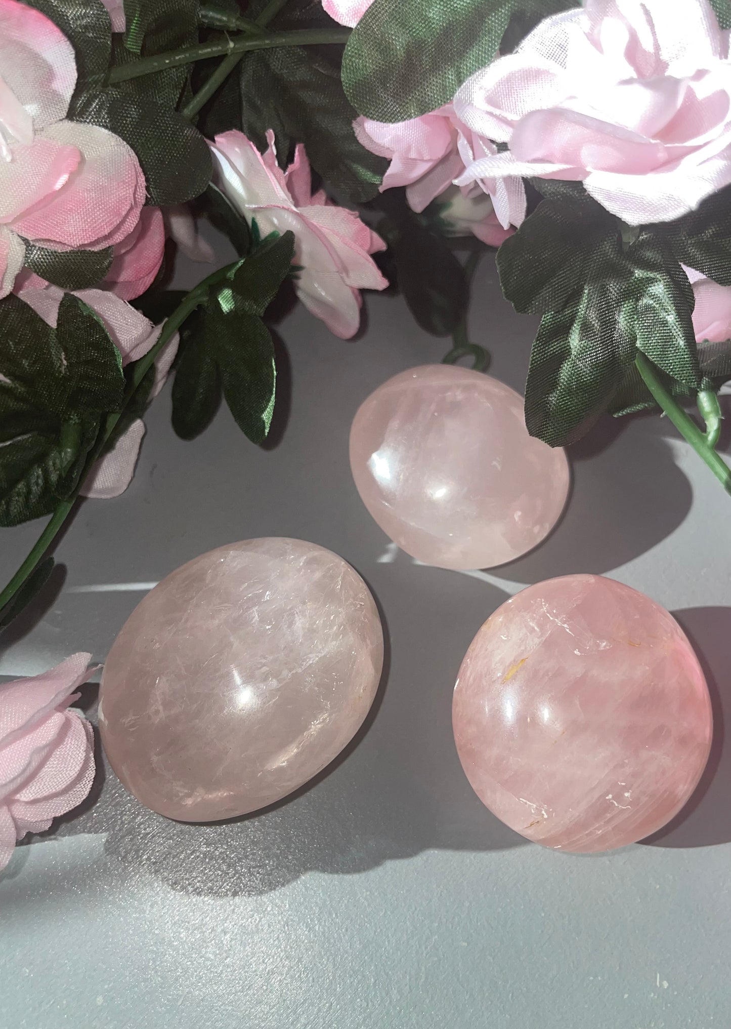 Rose Quartz Palm Stone