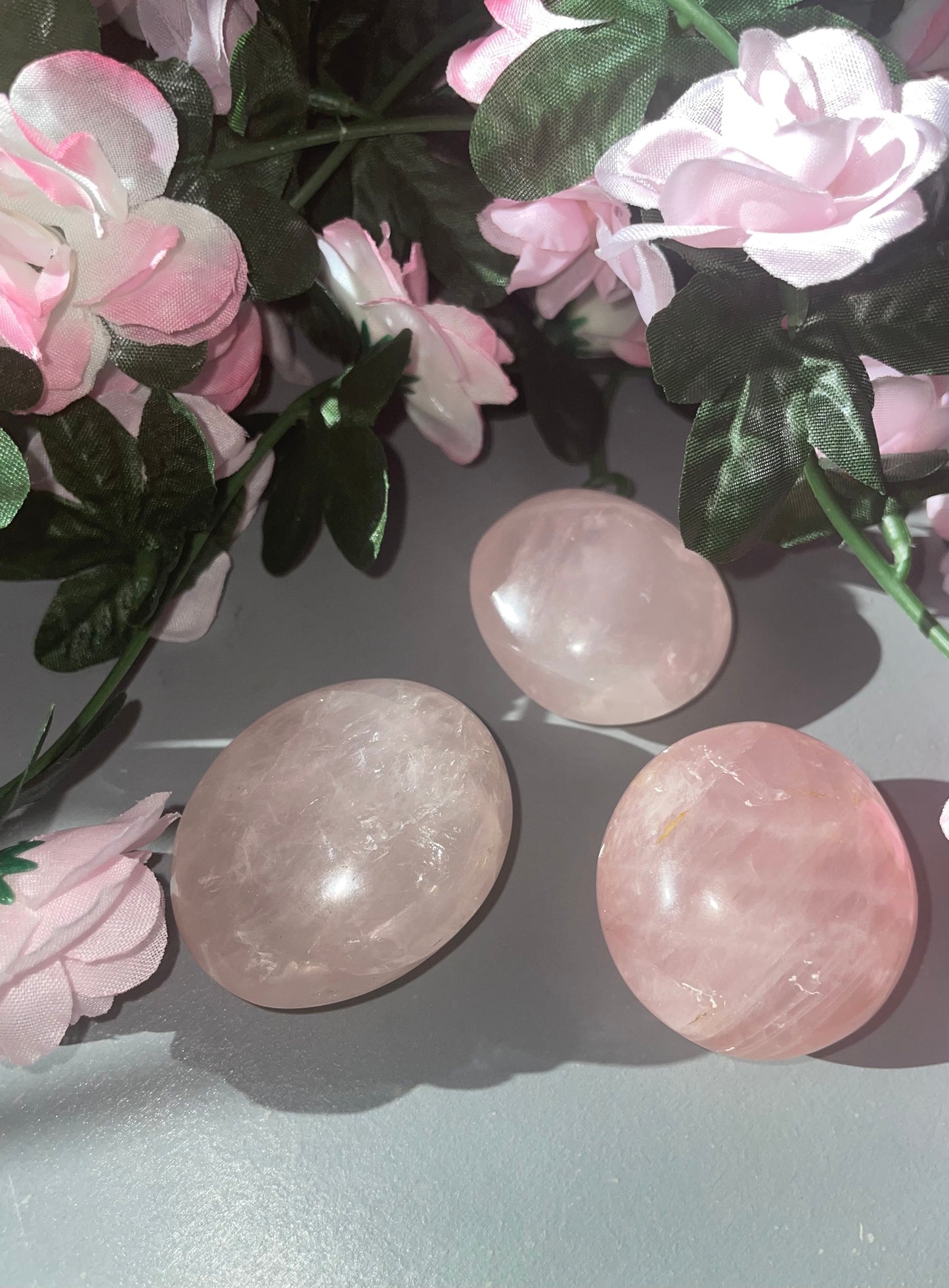 Rose Quartz Palm Stone
