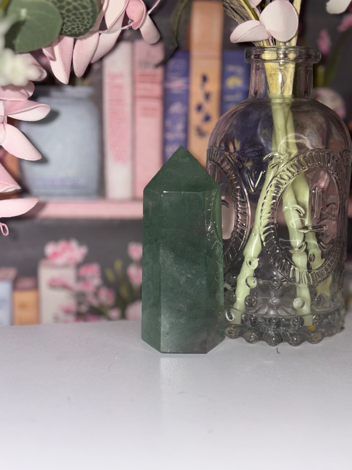 Chunky Green Fluorite Tower