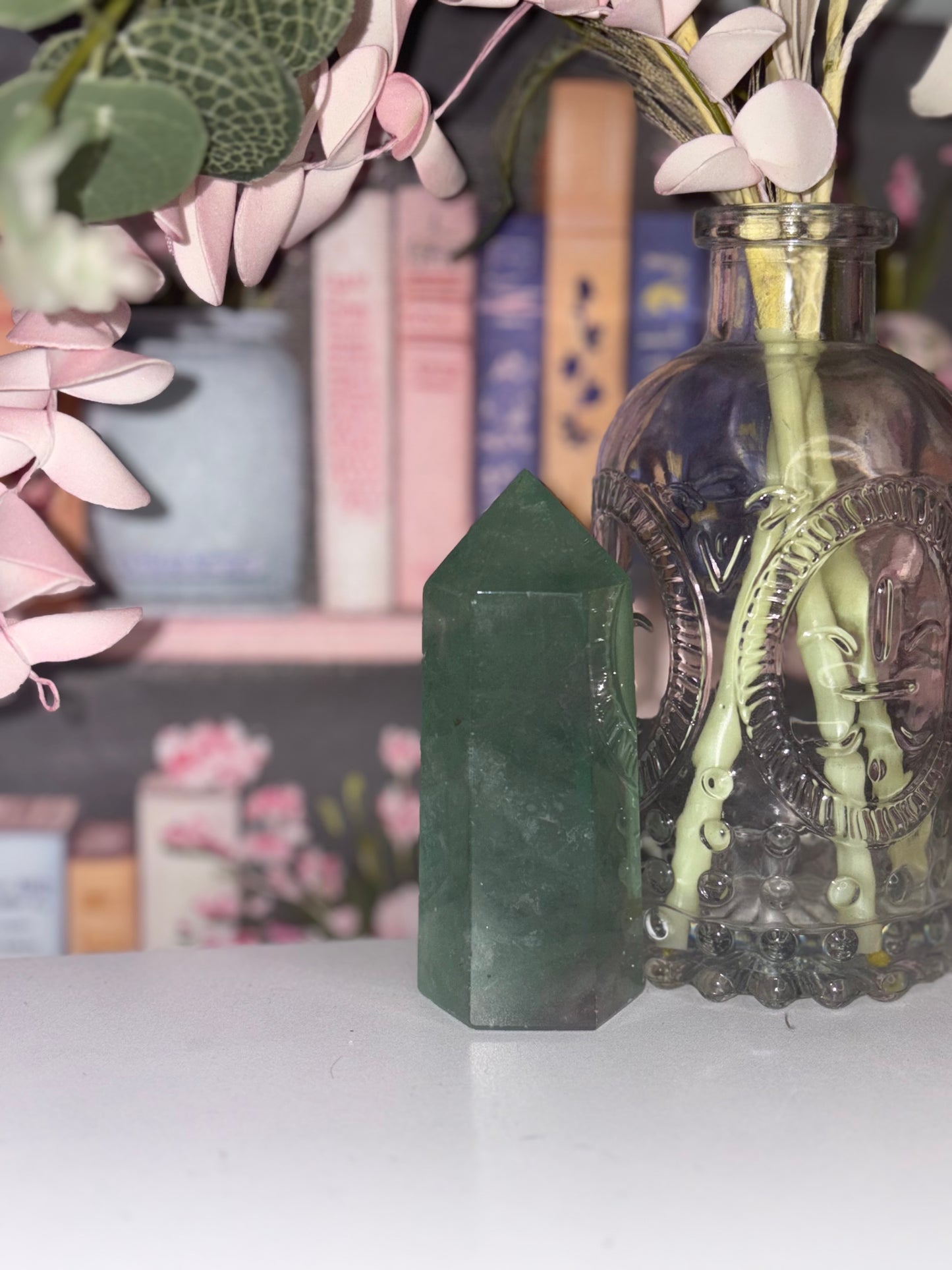 Chunky Green Fluorite Tower