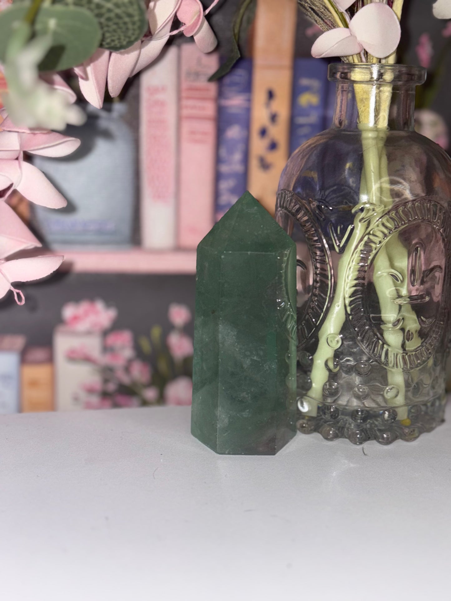 Chunky Green Fluorite Tower