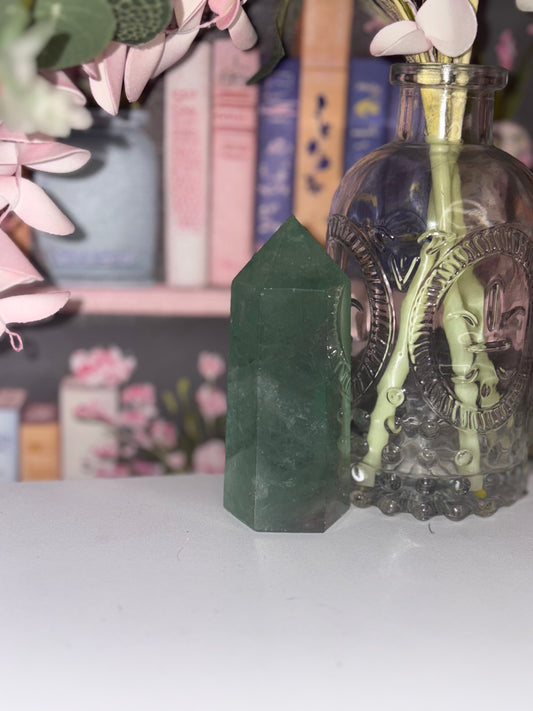 Chunky Green Fluorite Tower