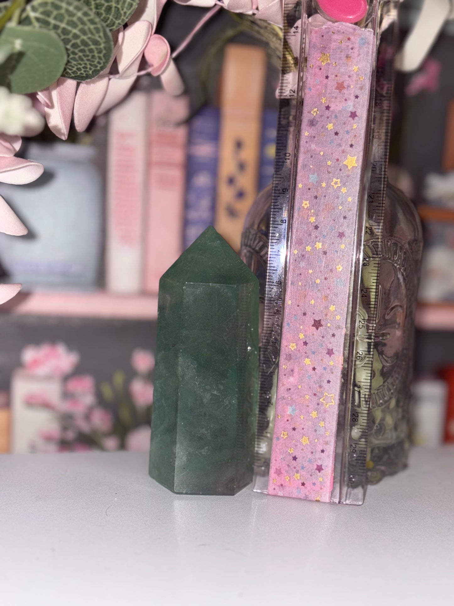 Chunky Green Fluorite Tower