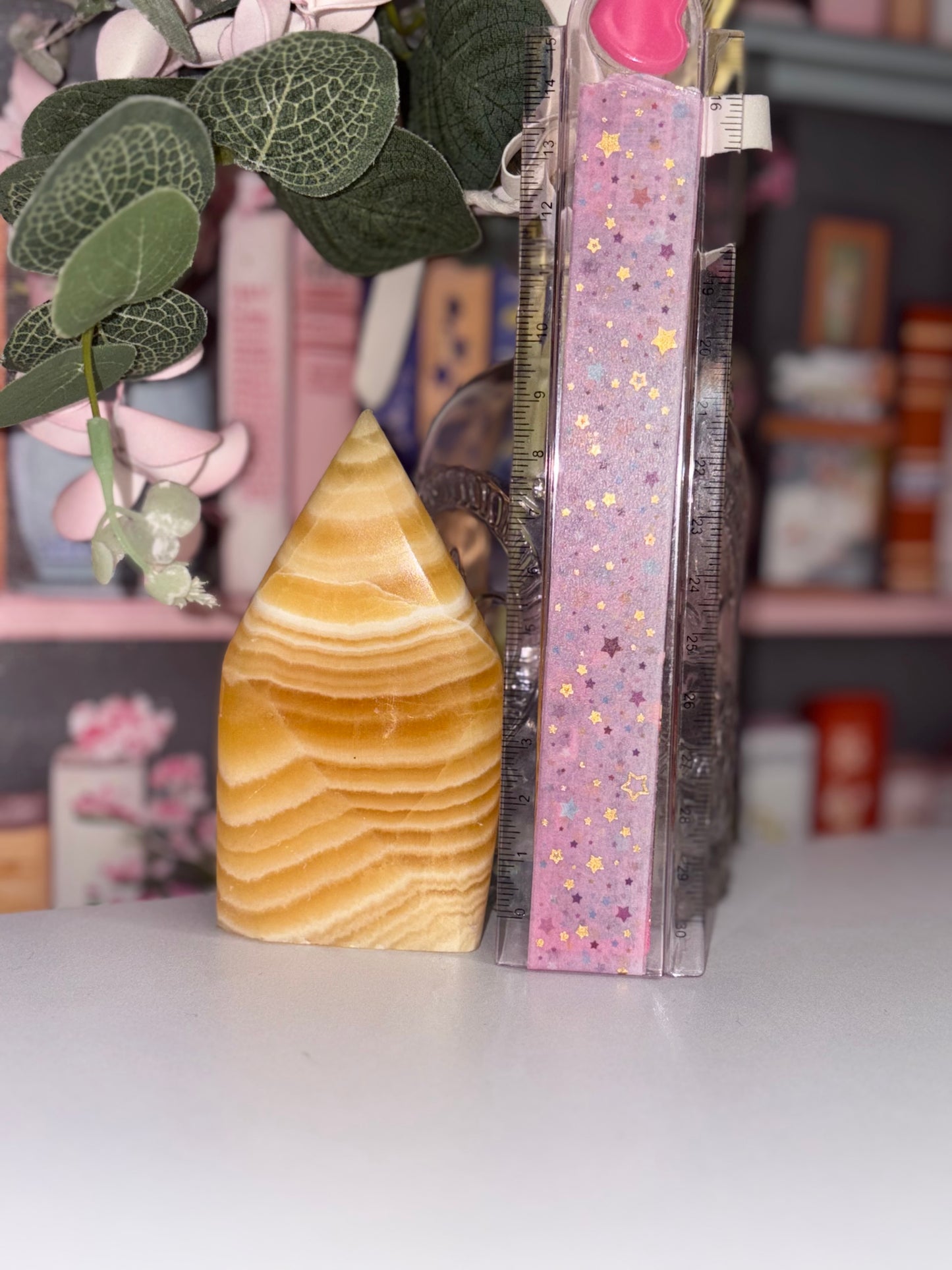 Yellow Calcite Crystal Point