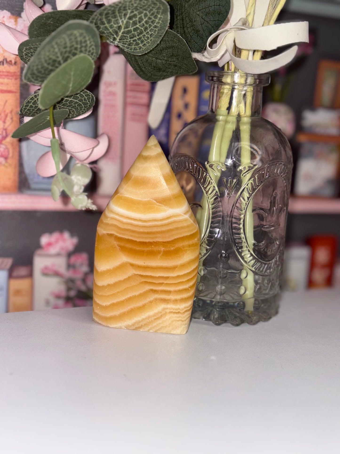Yellow Calcite Crystal Point