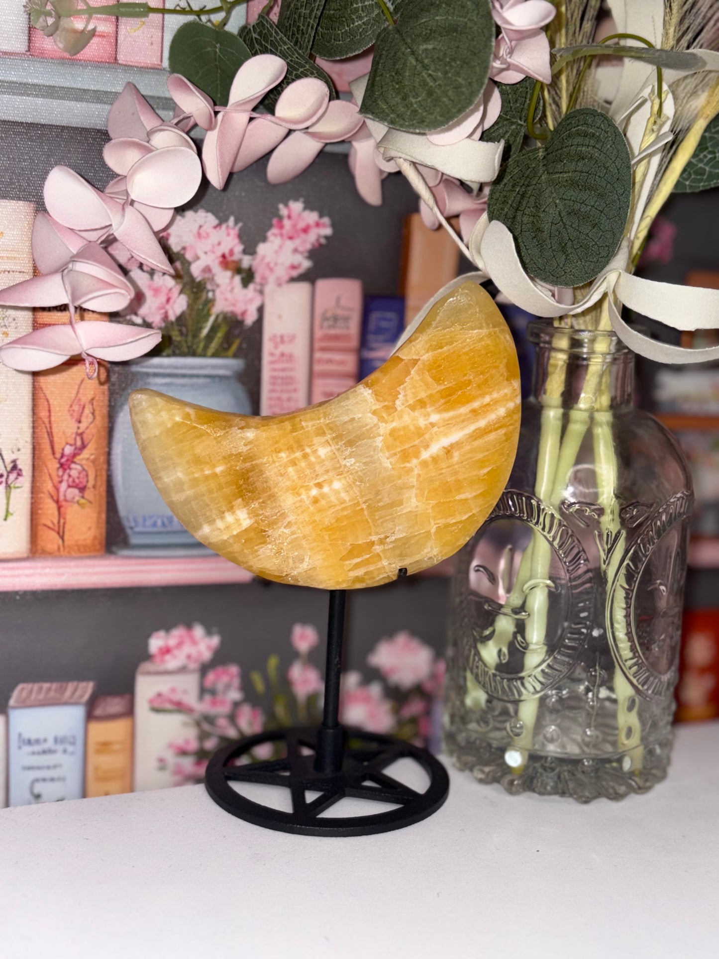 Yellow Calcite Moon - Stunning Piece from Mexico
